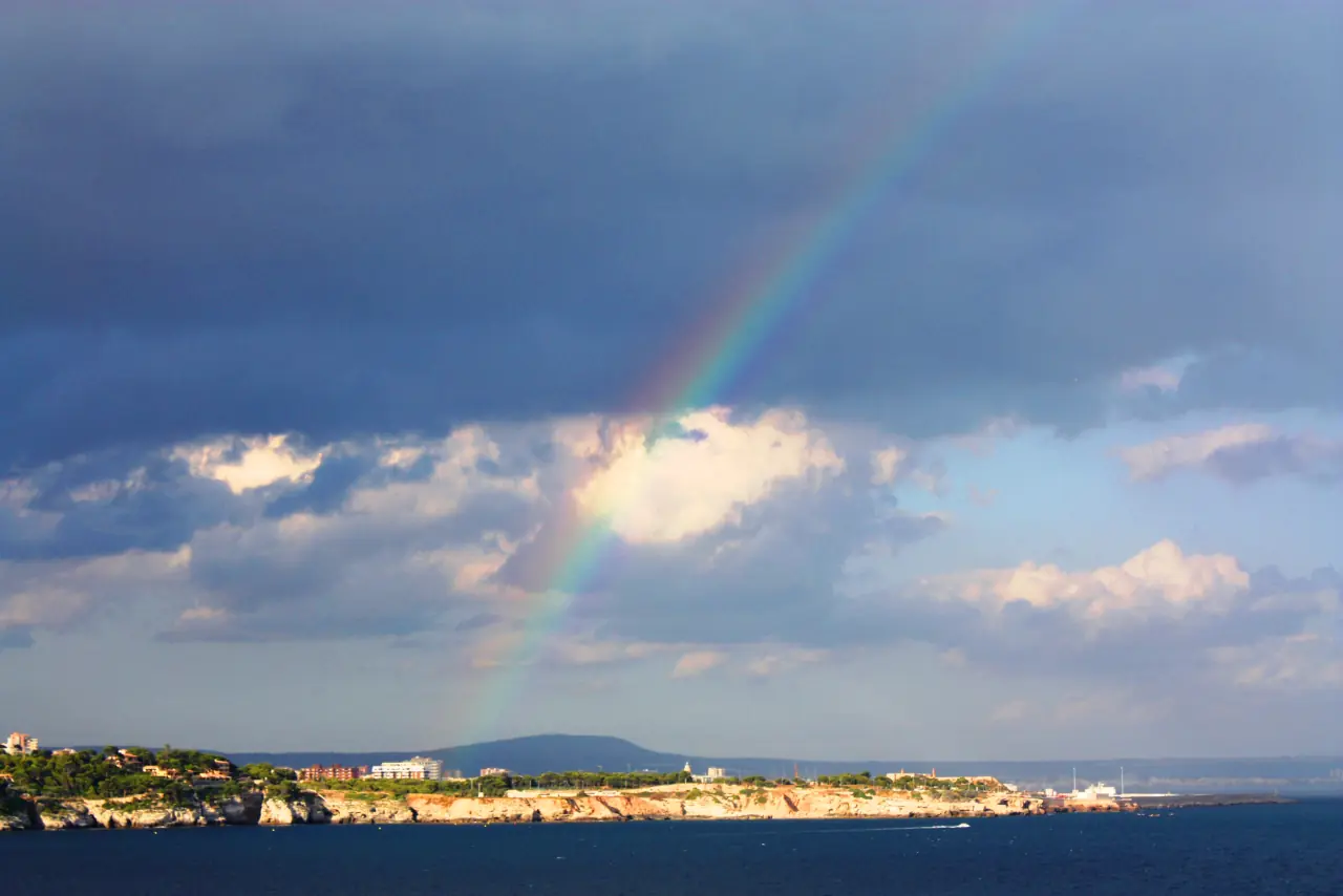 Mallorca, view from hotel Roc Illetas Playa, rainbow - panoramio